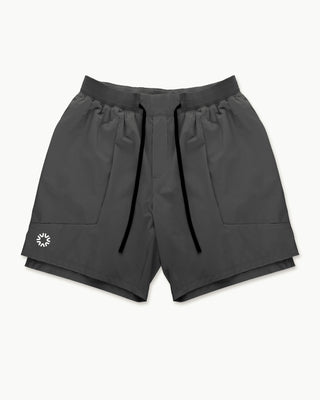 VALLEA Core Shorts in Graphite - front