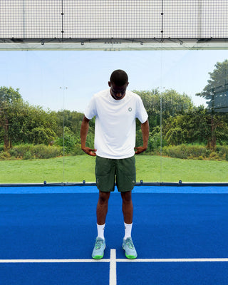 Court T Shirt – White & Forest Green