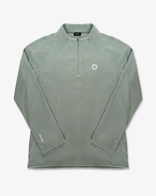 VALLEA Half Zip in Jade with white branding