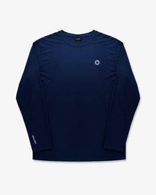 VALLEA Long Sleeve in Navy with white branding
