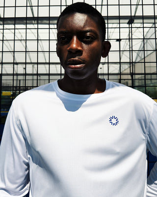 VALLEA Long Sleeve in White, quick drying long sleeve with full length sleeve