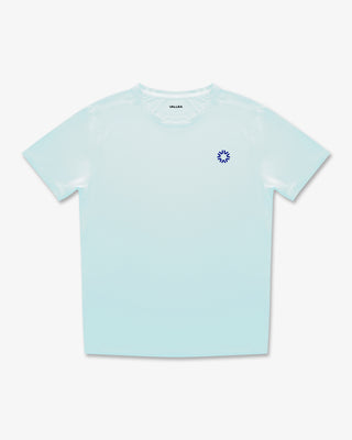 VALLEA Court T Shirt in Mint with Navy branding - front